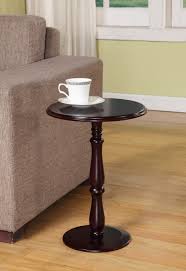 Small End Table Round Wood Accent Side Sofa Pedestal Modern Cherry Decorative End Tables Small Round Side Table Round End Tables