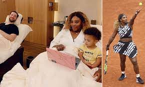 Open the following day against maria sharapova. Serena Williams Relaxes With Her Husband And Daughter At The Spa During French Open Break Daily Mail Online