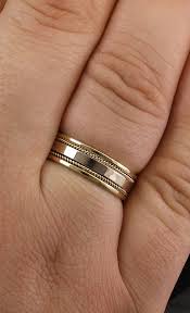 Men S Two Tone Gold Unique Wedding Band By Weddingringsstore Mens Gold Wedding Band T Mens Gold Wedding Band White Gold Wedding Ring Set Modern Wedding Rings