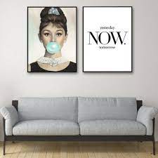 Only 1 available and it's in 9 people's carts. Modern Bedroom Home Decor Audrey Hepburn Woman Wall Art Posters And Prints Wall Pictures Canvas Painting No Frame Art Poster Picture Canvasart Posters And Prints Aliexpress
