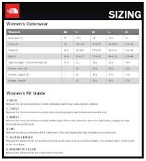 North Face Petite Size Chart Ski Vest Size Chart North Face