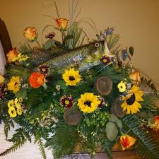 Check spelling or type a new query. Men S Sympathy Casket Spray Fishing Glenda Woolwine Designer 409 599 3280 Casket Flowers Memorial Flowers Funeral Flower Arrangements