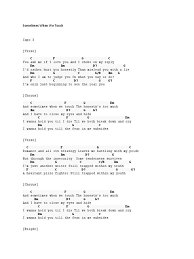 Than mislead you with a lie. Sometimes When We Touch Chord C Docx Song Structure