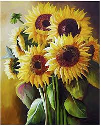 Free shipping on orders over $25 shipped by amazon. Amazon Com Sunflower Painting By Numbers For Adults Diy Oil Painting Kits Geboor Paint By Number Kit On Canvas For Home Wall Decor 16inchx20inch Without Frame