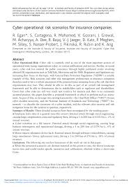 If you want to get the details and there's a list of providers that are happy. Pdf Cyber Operational Risk Scenarios For Insurance Companies