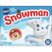 The pillsbury sugar cookie dough is in a huge tube. Pillsbury Ready To Bake Snowman Shape Sugar Cookie Dough 20 Ct 9 1 Oz King Soopers
