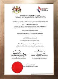 25 tahun 1992 tentang perkoperasian. Sijil Koperasi