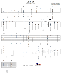 Let It Be Guitar Sheet Music Easyguitarsongs Guitar Sheet Music Guitar Tabs Songs Guitar Tabs