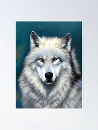 The Wolf, Animal Portrait Painting, Wildlife Forest Jungle Dog, Mystery  Eclectic Rustic Poster