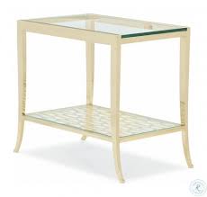 The idea behind this suspended side tables is that they will not take much of your precious space, and actually they will free your space. Caracole Classic Gold Glass Top Side Table From Caracole Coleman Furniture