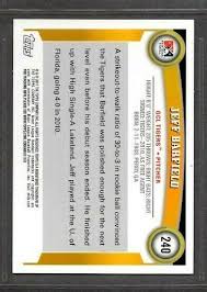 2011 Topps Pro Debut #240 Jeff Barfield GCL Tigers Signed Autograph (Z25)  TPD34