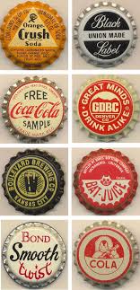 Bottle Caps Retro Fotografie Typografie Design Vintage Schriftzug
