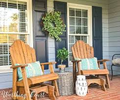 Modern Farmhouse Spring Porch Styling On A Budget Worthing Court Porch Styles Porch Chairs Rocking Chair Porch