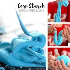 How To Make Cornstarch Slime Cornstarch Slime Homemade Slime Recipe Diy Slime Recipe