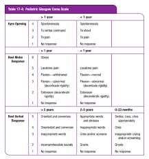 Glasgow Coma Scale Adult And Pediatric From International