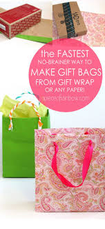 These are especially handy if you're trying to save some cash or have a particular paper design you'd like to use to match a party theme. Fastest Easiest Way To Make Gift Bags From Any Paper Gift Bags Diy Diy Gift Bags From Wrapping Paper Creative Diy Gifts