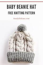 Baby Beanie Hat Pattern Cable Knit In 2020 Baby Hats Knitting Beanie Hat Pattern Cable Knitting Patterns
