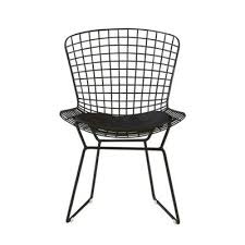 Set Of 2 Holly Wire Chair Noir Black Adore Decor Wire Dining Chairs Dining Chairs Outdoor Chair Set