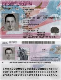 There is different information on the front and back of this version of the card. Employment Authorization Document Wikipedia