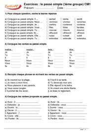 Retrouvez différents exercices pour s'entraîner sur les nombres décimaux, pour la classe de cm1 Exercices Le Passe Simple 3eme Groupe Cm1