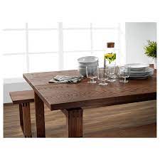 morbylanga tafel eikenfineer bruin gelazuurd 220x100 cm ikea spaanplaat ikea tafels