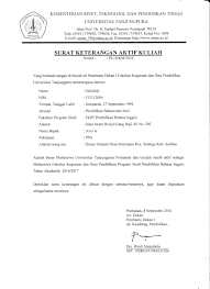 Share & embed contoh surat keterangan. Contoh Surat Keterangan Aktif Kuliah Universitas Tanjungpura Pontianak Saifullah Id