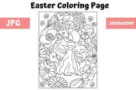 These 4th of july coloring pages will help your kids really celebrate the magic and history. Easter Coloring Page For Kids 7 Grafico Por Mybeautifulfiles Creative Fabrica