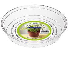 Aeepd plastic plant saucers 30cm flower pot trays set for garden round indoor outdoor terracotta (set of 5). Clear Drip Saucers Pot Saucers Webbs