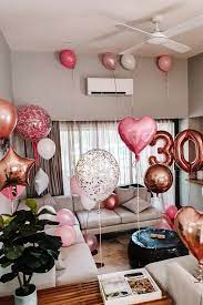 Fill The Room With Pink And Rose Gold Balloons Birthday Room Surprise Birthday Room Decorations Surprise Birthday Decorations