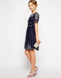 Frock And Frill Embellished Skater Dress At Asos Com Frock And Frill Pretty Dresses Winter Formal Dresses
