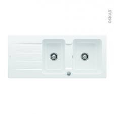 Evier De Cuisine Architectura Ceramique Blanc 2 Bacs Egouttoir A Encastrer Villeroy Boch Oskab