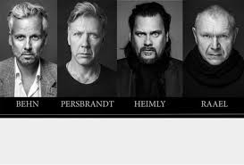 Behn was also a playwright; Ari Behn Mikael Persbrandt Per Heimly Og Tor Rafael Raal Stiller Ut Pa Galleri Rod Kandusi