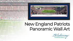 Elevated view of gillette stadium, new black framed wall art print, photography. New England Patriots Panoramic Poster Gillette Stadium
