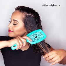 Create beautiful curls effortlessly with this hair curling brush. Flexy Brush For Detangling And Curl Clumping Curl Keeper Curly Hair Solutions