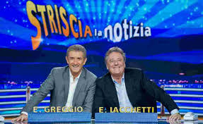 Born in rome, giallini is the son of a housewife and a laborer in a furnace. Ezio Greggio Ed Enzo Iacchetti Conduttori Di Striscia La Notizia Curiosita