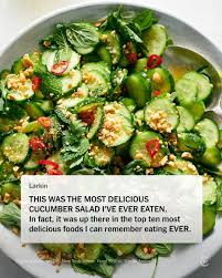 Trust Larkin; make David Tanis’s Spicy Cucumbers With Mint, Scallions and Crushed Peanuts expeditiously. Get the recipe: https://nyti.ms/4y4auC5