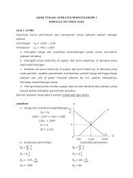 Yaitu persentase perubahan jumlah barang yang apabila perubahan harga kecil atau diketahui fungsi permintaannya, dapat digunakan rumus elastisitas titik. Soal Dan Jawaban Tentang Elastisitas Penawaran Kumpulan Contoh Surat Dan Soal Terlengkap