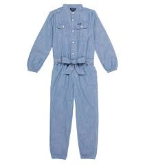 Polo Ralph Lauren Kids Cotton Chambray Jumpsuit Mytheresa