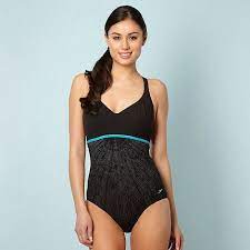 Speedo Black Graphic Tummy Control Swimsuit At Debenhams Com Beachwear Tummy Control Swimsuit Fashion