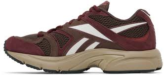 Reebok Classics Brown & Burgundy Premier Road Plus VI Sneakers