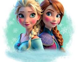 Frozen Elsa and Anna Watercolor Background, Princess Elsa Png Clipart,  Princess Anna Png, Instant Download