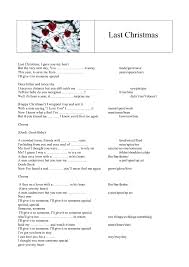 Song Worksheet Last Christmas By Wham Last Christmas Lyrics Christmas Carols Lyrics Christmas Worksheets