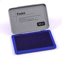 Foska Large Metal Stamp Pad Reusable Black Premium Felt Quick-drying Stamp  Ink Pad With Rectangle Lid for Office Home