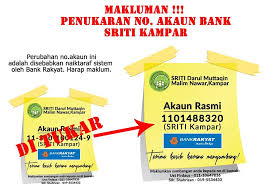 Lekatkan salinan fotostat penyata nombor akaun pelajar. Makluman Rasmi Penukaran No Akaun Sriti Kawasan Kampar Facebook