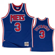 Brooklyn nets trikot ᐅ ausführlicher produktratgeber beliebteste brooklyn nets trikot aktuelle angebote: Drazen Petrovic 3 New Jersey Nets 1992 93 Mitchell Ness Road Swingman Trikot