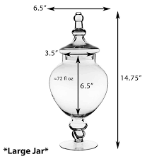 Read reviews for 18.9 apothecary glass jar by ashland®. Set Of 3 Glass Apothecary Storage Jar Candy Buffet Container Glass Vases Depot