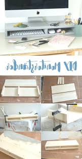 Diy Monitorstander Mit Facher Fur Mehr Ordnung Interiordecor Homeinterior Interiordecoratingsty Mobel Zum Selbermachen Do It Yourself Mobel Diy Mobel Bauen