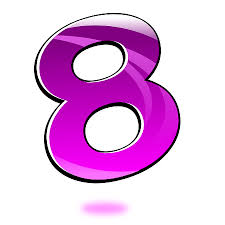 Bright Number 8 transparent PNG - StickPNG