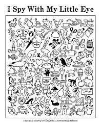 I Spy Teaching Coloring Pages Kids
