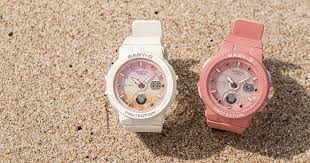 Produk ini menuai kesuksesan yang tinggi di dunia lantaran modelnya sangat garang, dengan tombol lampu di tengah. Pair Watches Baby G G Shock Baby G Casio